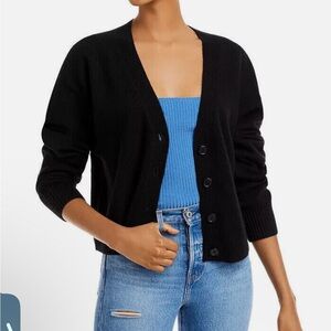 AQUA Black Women's Cardigan Sweater